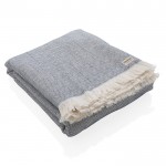 Luxe deken en handdoek in één kleur marineblauw derde weergave