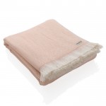 Luxe deken en handdoek in één kleur koraal derde weergave