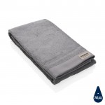 Zijdezachte gepersonaliseerde handdoek kleur grijs