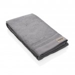 Zijdezachte gepersonaliseerde handdoek kleur grijs derde weergave