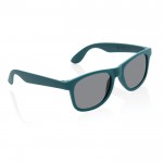 Bedrukte zonnebril met frame van gerecycled PP kleur turkoois