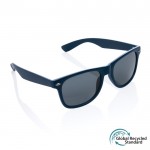 Promotie zonnebril van gerecycled plastic kleur marineblauw