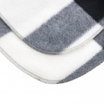 Zachte ruitpatroon deken met logo  kleur wit derde weergave