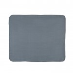 Zachte deken met logo en bijkomende tas kleur grijs tweede weergave