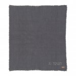 Geweven deken als promotiemateriaal kleur donkergrijs weergave met logo