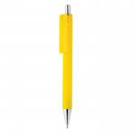 Promotie pennen met zachte grip en chromen punt kleur geel