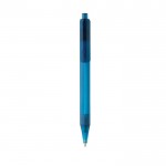 Duurzame transparante reclamepennen van RPET kleur blauw tweede weergave