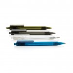 Duurzame transparante reclamepennen van RPET kleur blauw weergave algemeen