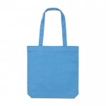 Tassen met logo van gerecycled canvas, 285 g/m2 kleur lichtblauw tweede weergave
