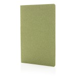 Dun notitieboekje met logo voor reclame kleur gemarmerd groen