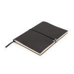 Gepersonaliseerd notitieboek met zachte kaft kleur zwart vierde weergave