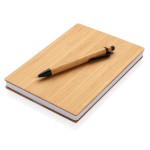 Duurzaam notitieboek van bamboe kleur bruin tweede weergave