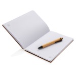 Duurzaam notitieboek van bamboe kleur bruin derde weergave