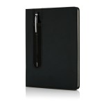 Gepersonaliseerd notitieboek met touchpen kleur zwart
