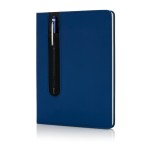 Gepersonaliseerd notitieboek met touchpen kleur koningsblauw