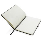 A5 gerecycled notitieboek met logo kleur donkergrijs derde weergave