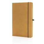 A5 gerecycled notitieboek met logo kleur bruin