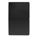 PU notitieboek met logo en slappe kaft kleur zwart tweede weergave