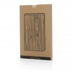 Notitieboekje met harde kaft in houtprint A5 gestreepte vellen kleur lichtbruin weergave met doos