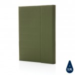 Aktetass met notitieboekje en magneetsluiting kleur miliair groen