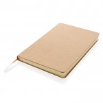 FSC-gecertificeerd notitieboek met harde kaft kleur bruin vierde weergave