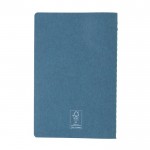 FSC-gecertificeerd notitieboek met zachte kaft kleur blauw derde weergave