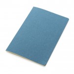 FSC-gecertificeerd notitieboek met zachte kaft kleur blauw vierde weergave