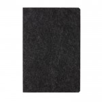 Vilten notitieboekje van gerecyclede materialen A5 blanco vellen kleur zwart derde weergave