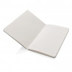 Vilten notitieboekje van gerecyclede materialen A5 blanco vellen kleur blauw vierde weergave