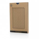 Vilten notitieboekje van gerecyclede materialen A5 blanco vellen kleur blauw weergave met doos