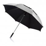 Reclame paraplu met dubbele laag stof kleur grijs