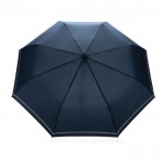 rPET Impact paraplu met logo kleur marineblauw tweede weergave