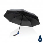Kleine reclame paraplu met kleurdetail kleur blauw