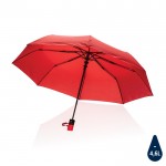 Kleine stormparaplu met logo kleur rood