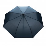 Kleine stormparaplu met logo kleur marineblauw tweede weergave