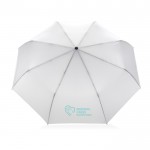 Opvouwbare, automatische paraplu kleur wit weergave met logo