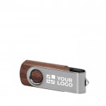 USB van hout met witte clip