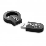 2D USB-stick bedrukken met logo zwart weergave 2