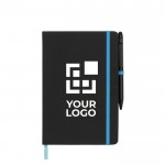 Promotie notitieboekje met kleur details weergave met jouw bedrukking