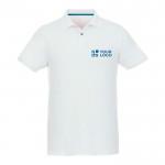 Eco polo shirt met logo weergave met jouw bedrukking