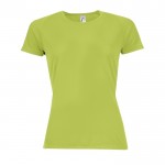 Bedrukte sportshirts voor vrouwen, 140 g/m2 in de kleur lichtgroen