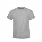 Katoenen T-shirts voor kinderen, 150 g/m2 in de kleur gemarmerd grijs