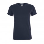 Bedrukte dames T-shirts, 150 g/m2 in de kleur marineblauw