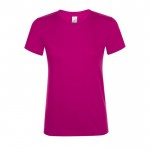Bedrukte dames T-shirts, 150 g/m2 in de kleur fuchsia