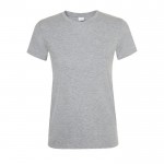 Bedrukte dames T-shirts, 150 g/m2 in de kleur gemarmerd grijs