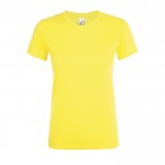 Bedrukte dames T-shirts, 150 g/m2 in de kleur geel