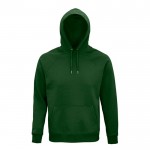 Eco sweatshirt met capuchon 280 g/m2 kleur donkergroen