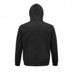 Eco sweatshirt met capuchon 280 g/m2 kleur grafiet derde weergave