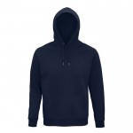 Eco sweatshirt met capuchon 280 g/m2 kleur marineblauw
