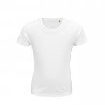Kinder-T-shirts met ronde hals, 175 g/m2 in de kleur wit